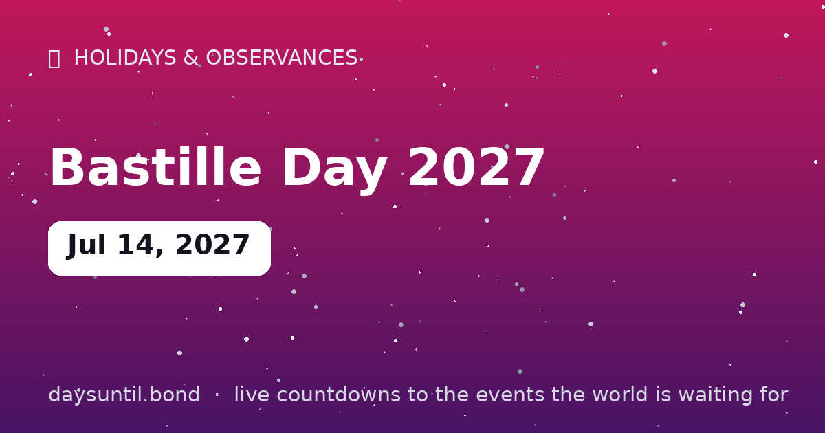 Bastille Day 2027 — countdown card