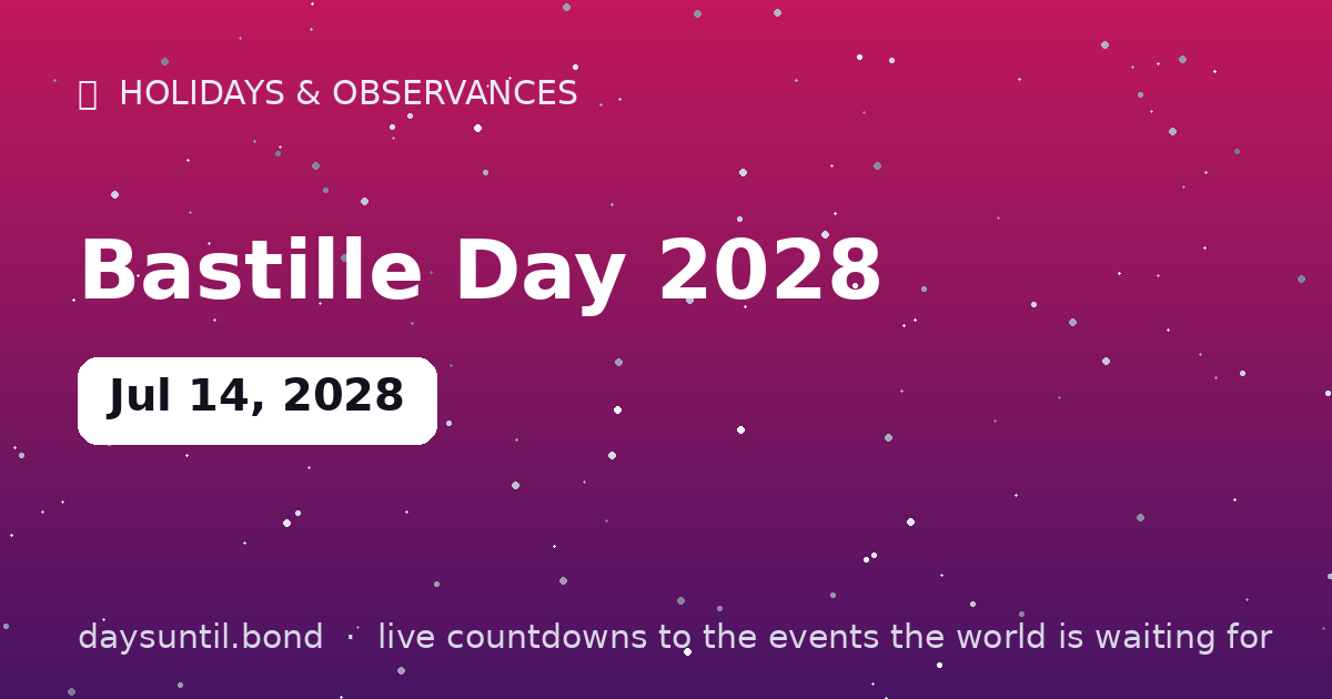 Bastille Day 2028 — countdown card