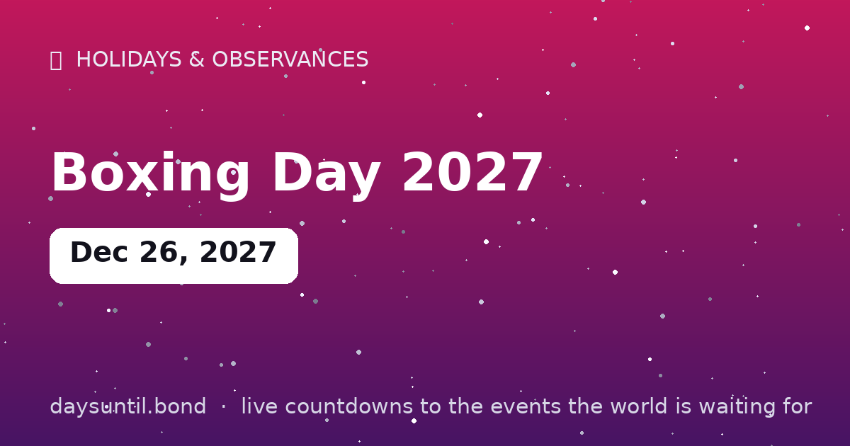 Boxing Day 2027 — countdown card