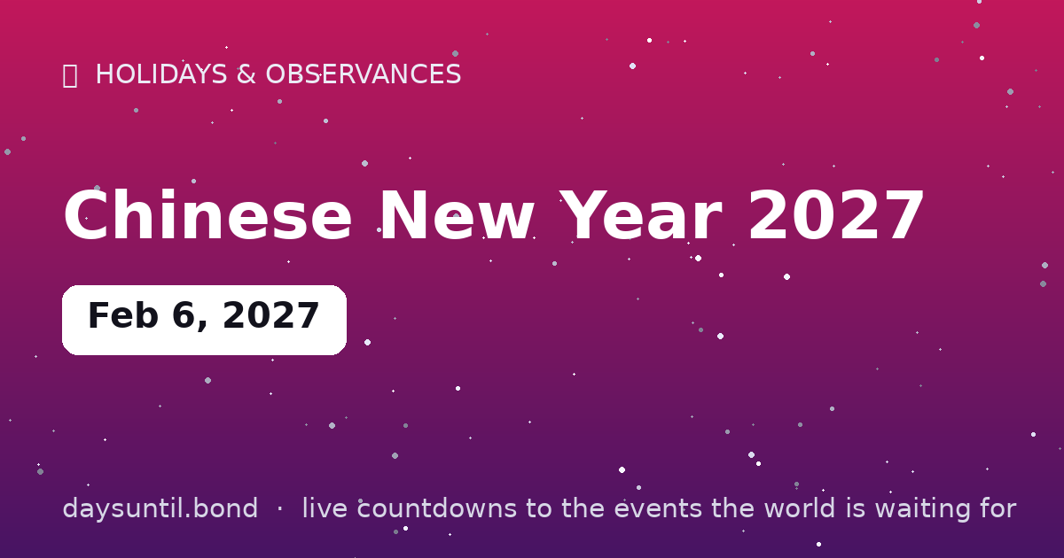 Chinese New Year 2027 â countdown card