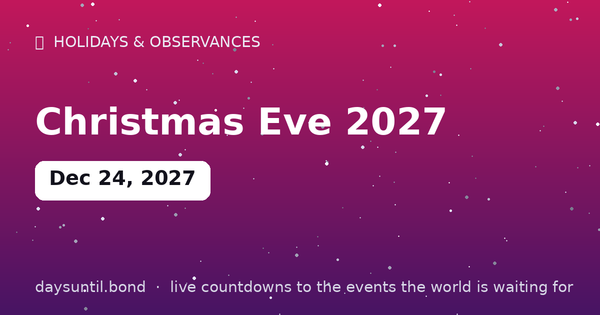 Christmas Eve 2027 â countdown card