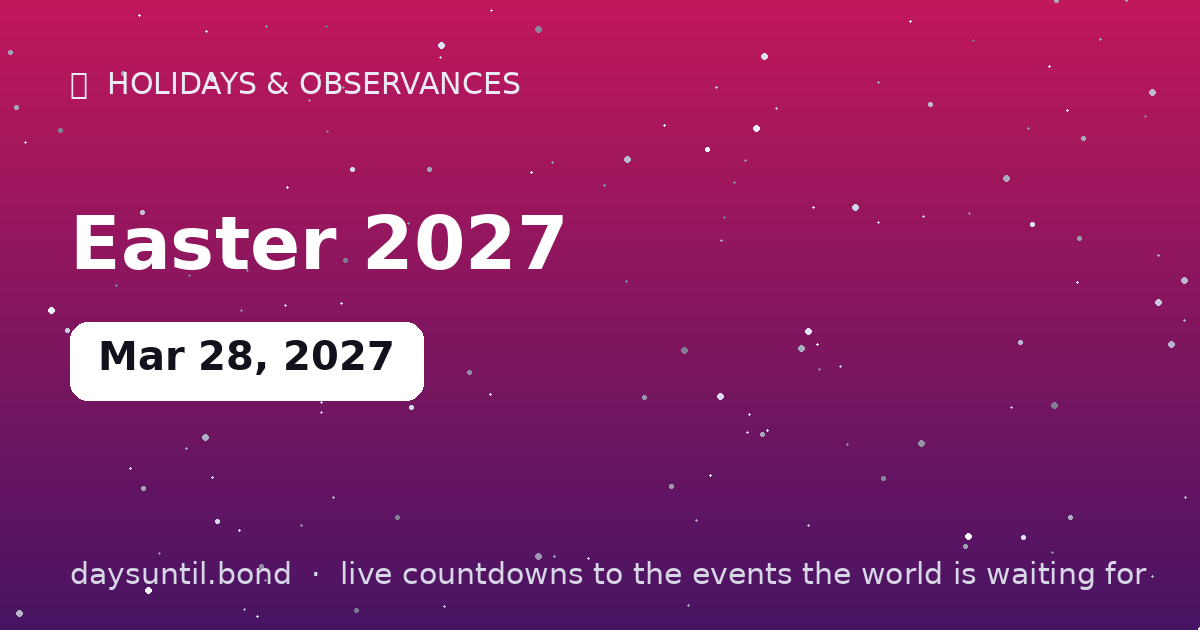 Easter 2027 â countdown card