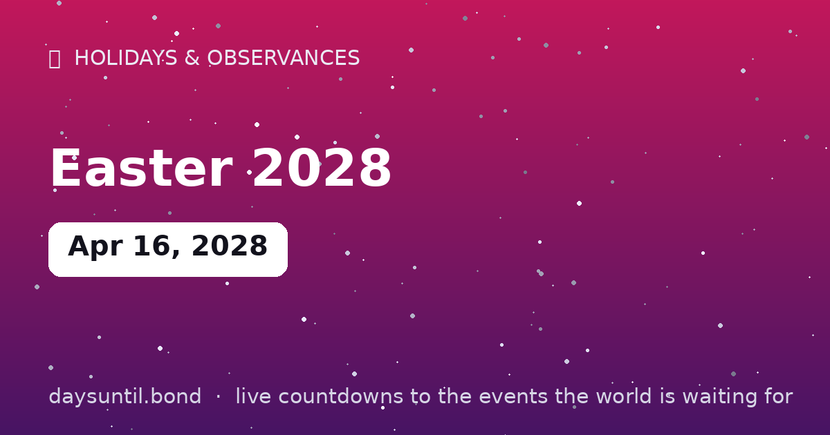Easter 2028 â countdown card