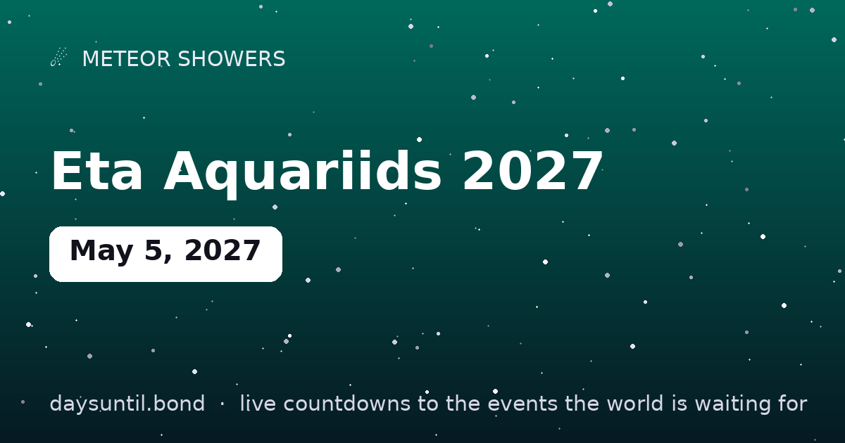 Eta Aquariids 2027 â countdown card