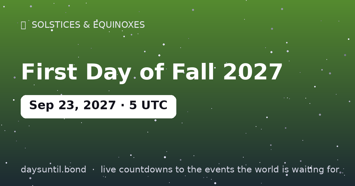 First Day of Fall 2027 โ countdown card