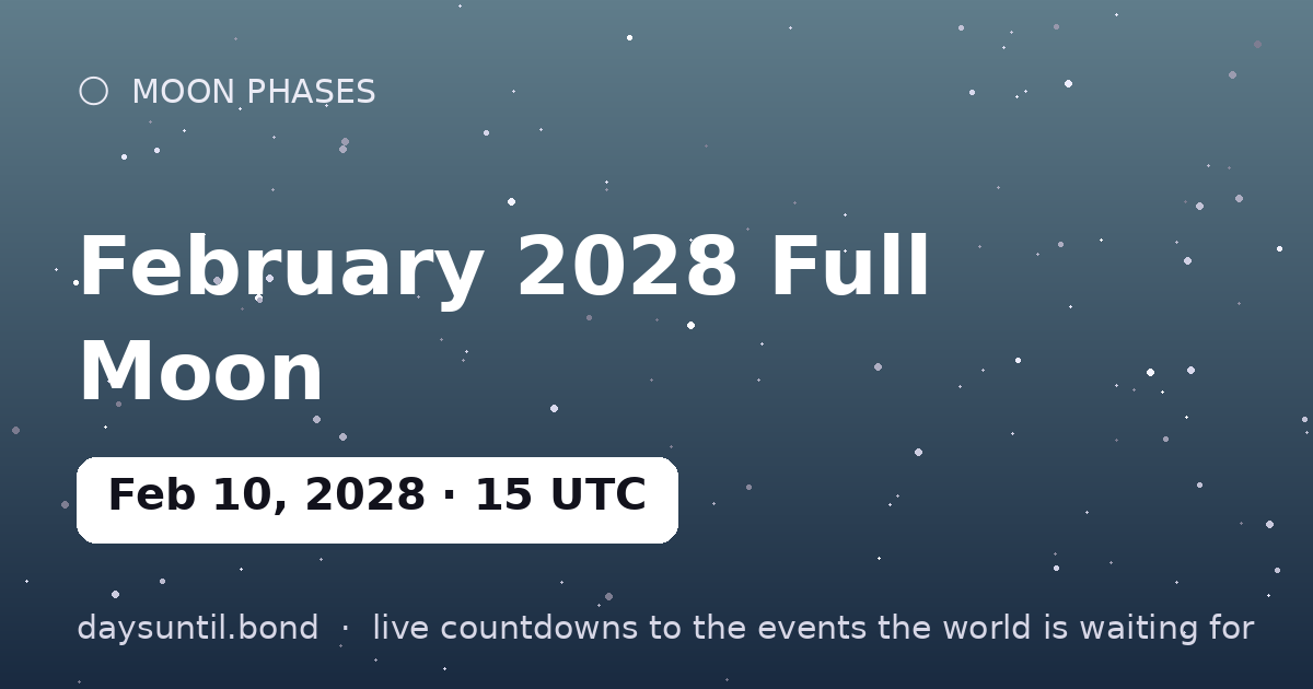 February 2028 Full Moon โ countdown card