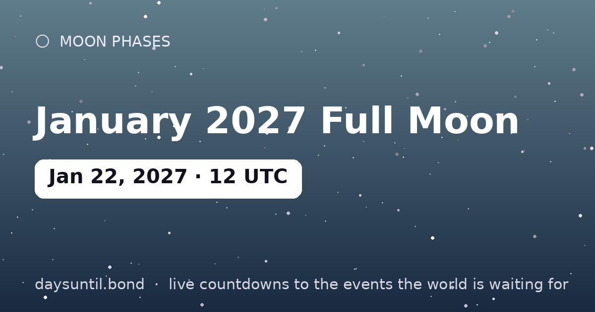 January 2027 Full Moon — countdown card