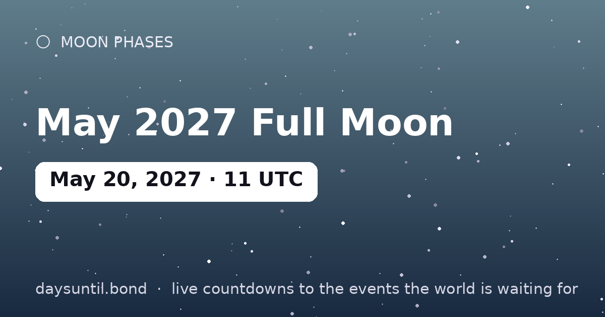 May 2027 Full Moon — countdown card