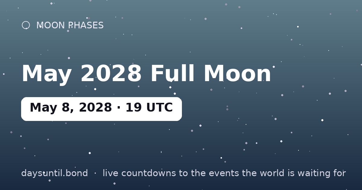 May 2028 Full Moon — countdown card
