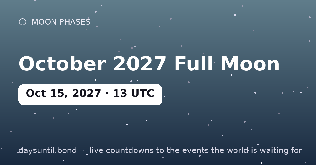 October 2027 Full Moon — countdown card
