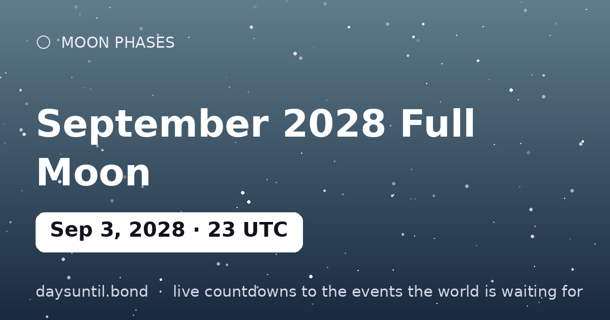 September 2028 Full Moon — countdown card