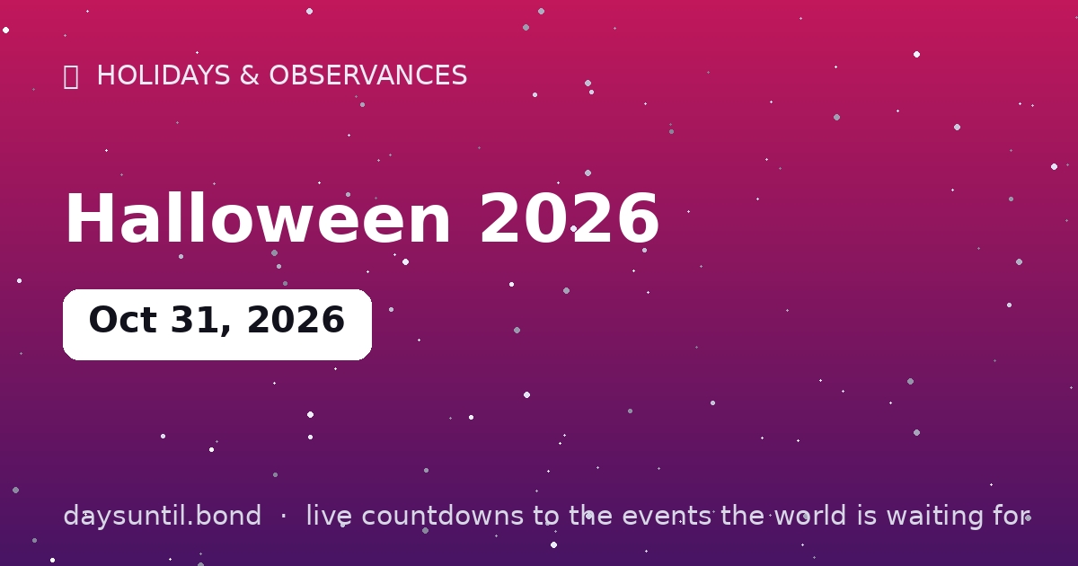 Halloween 2026 — countdown card