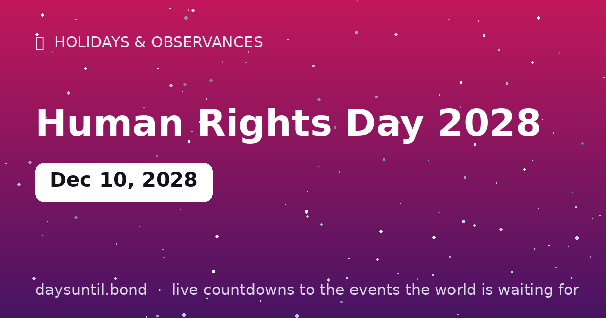 Human Rights Day 2028 — countdown card