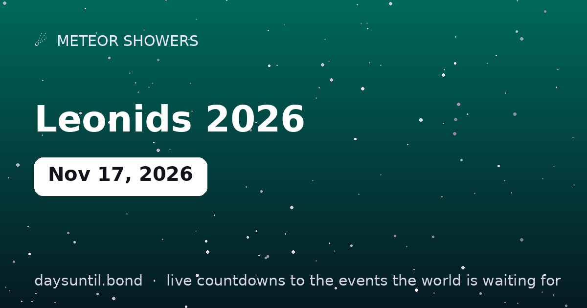 Leonids 2026 â countdown card