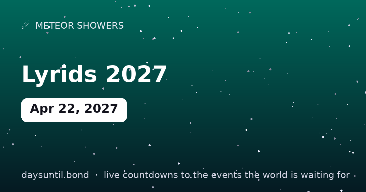 Lyrids 2027 — countdown card