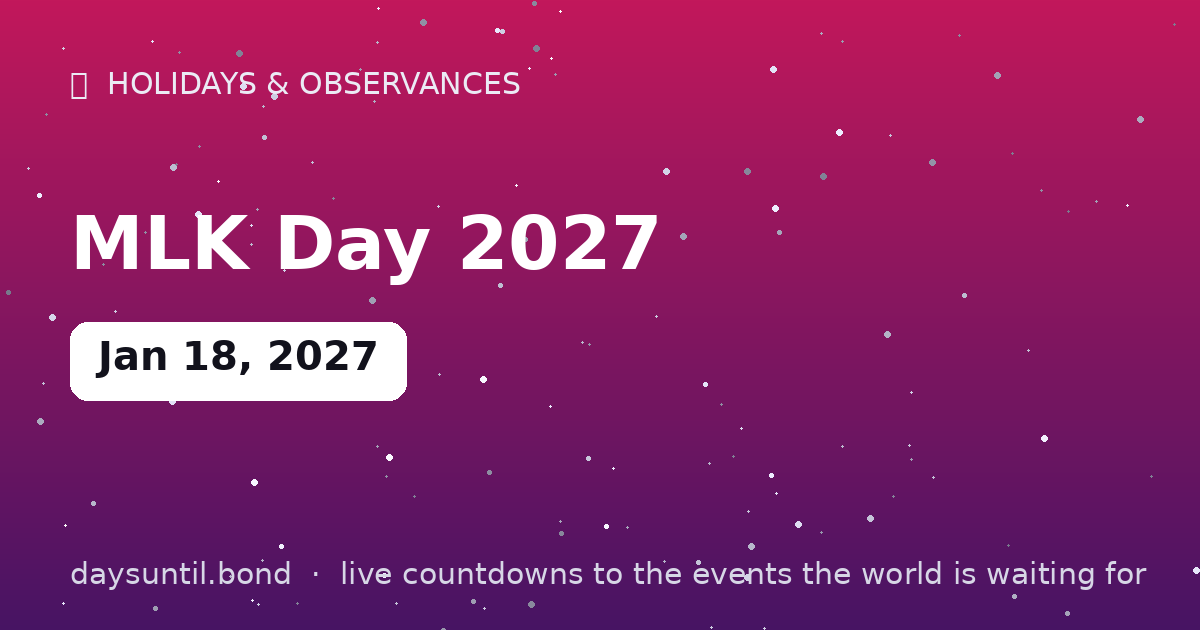 MLK Day 2027 — countdown card