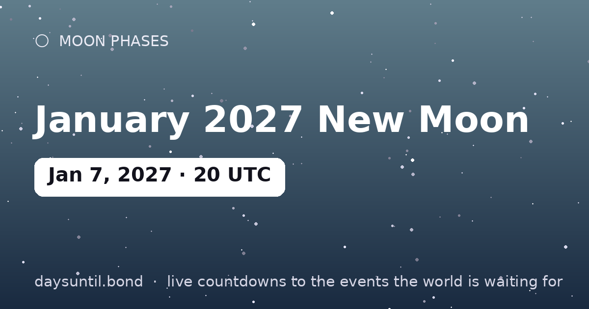 January 2027 New Moon โ countdown card