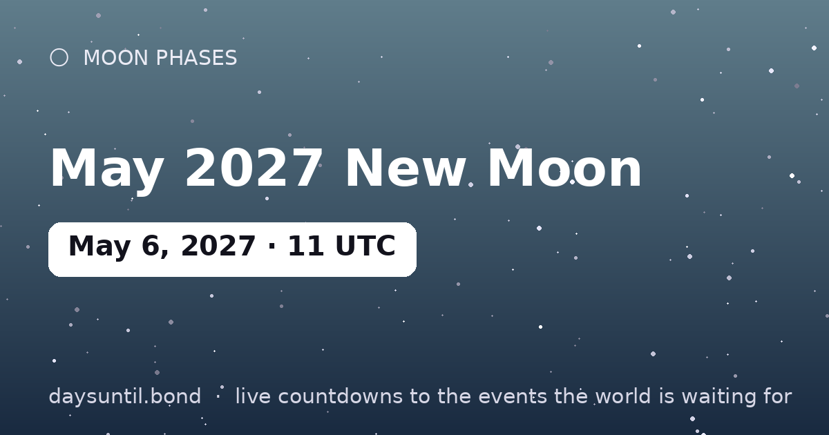 May 2027 New Moon โ countdown card