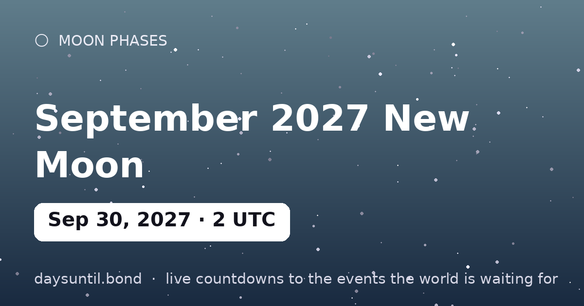 September 2027 New Moon โ countdown card