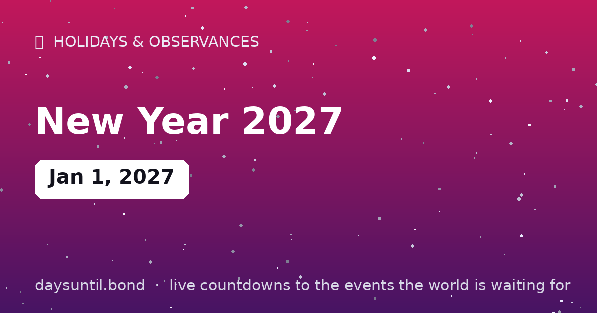 New Year 2027 â countdown card