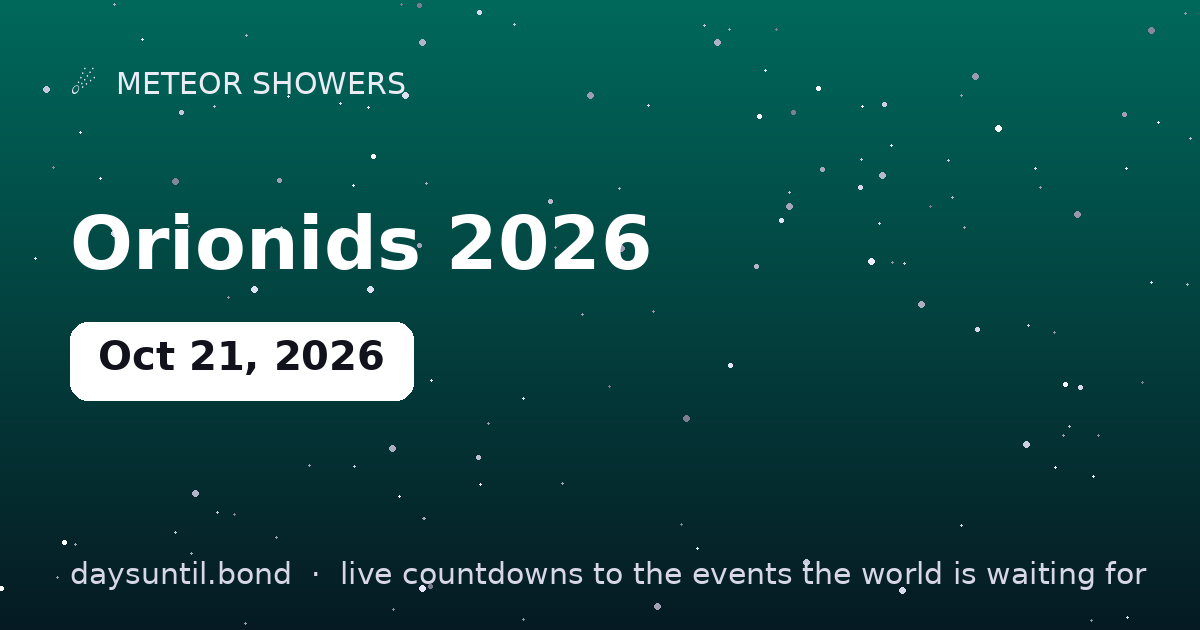 Orionids 2026 â countdown card
