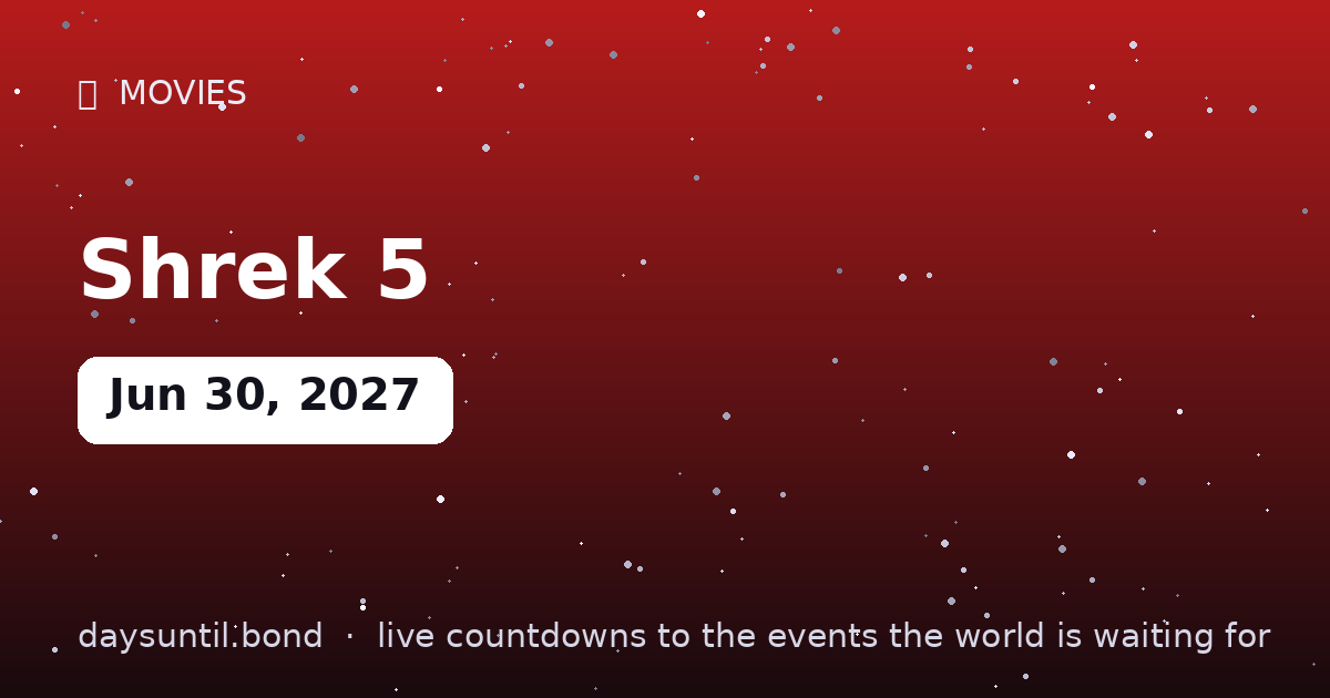 Shrek 5 â countdown card
