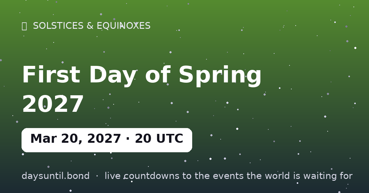 First Day of Spring 2027 โ countdown card