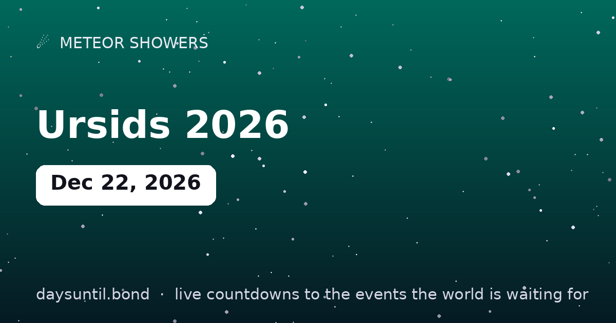 Ursids 2026 — countdown card